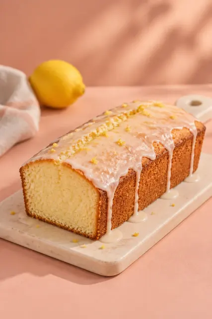 Contoh foto produk makanan & minuman, gaya studio: Pastel lemon loaf